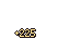 An XP drop floating up in gold pixel numbers